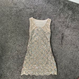 Sequin double lined midi dress